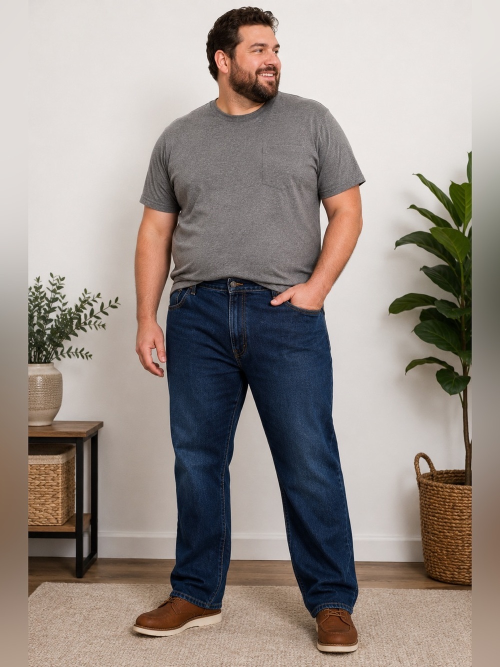 Levi's 505 Regular Fit Straight Leg Men's Jeans in Dark Indigo Size 42 x 30